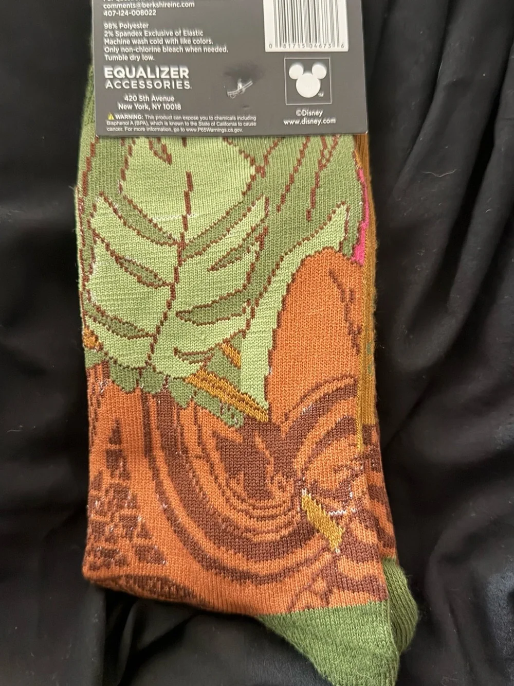 Disney Moana Maui Crew Socks Size 9–13 NWT